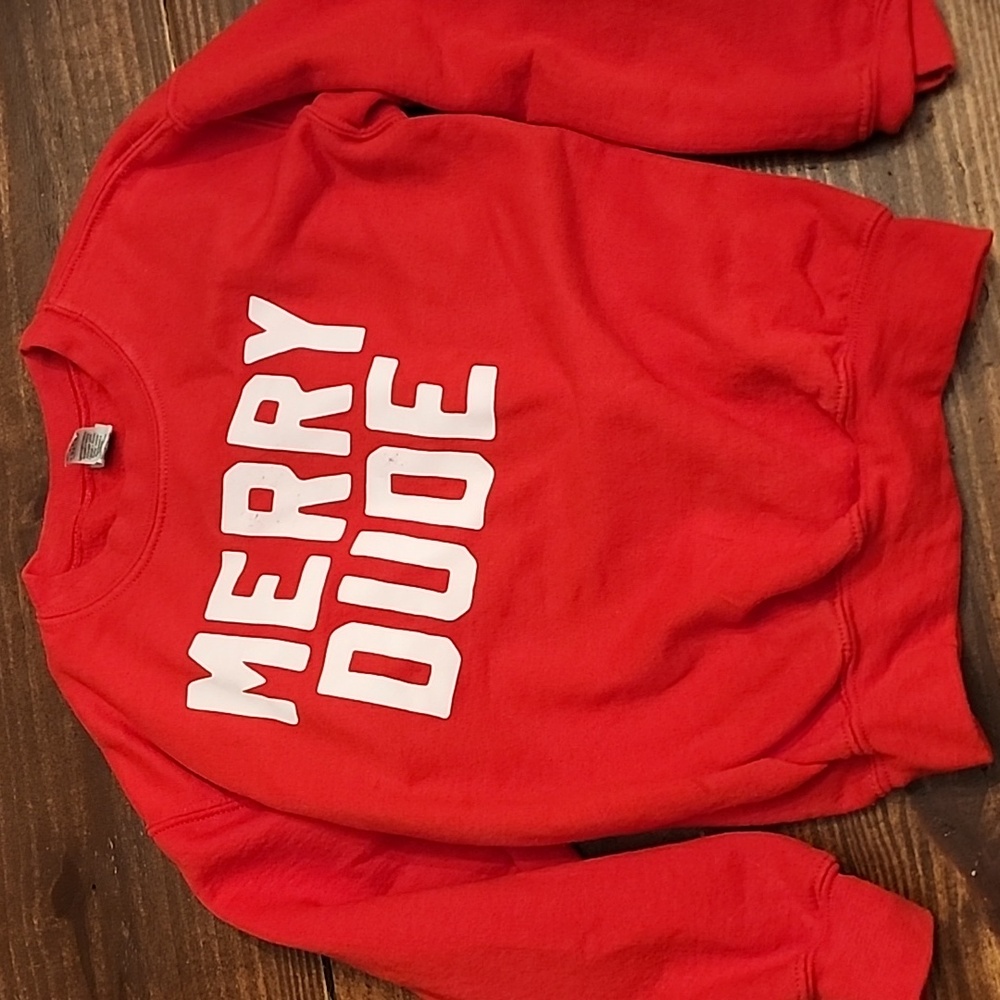 ✨️SOLD✨️ Red 'Merry Dude' Sweatshirt